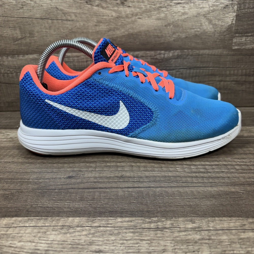 Nike Revolution 3 Blue Pink Womens US Size 9 EUR 40.5 819303-402 Running Shoes